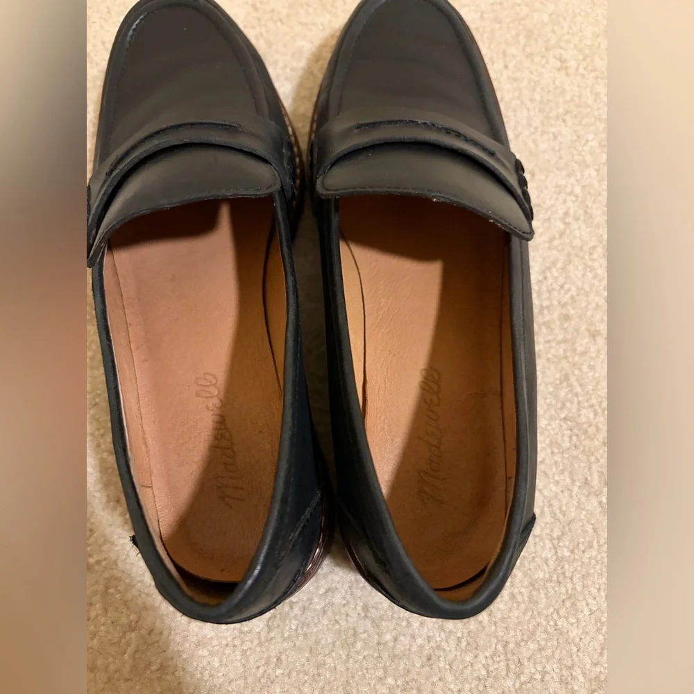 Madewell Black Leather Loafers - Picture 3 of 5